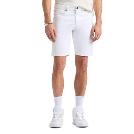Buffalo David Bitton Men's Non-Denim Relaxed Straight Dean French Terry Shorts with Cotton Blend Stretch, Bright White, 34