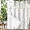 AmazerBath No Hook Shower Curtain and Liner Set, Shower Curtain