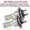 AUIMSOCO 2x H7 LED Headlight Bulbs Kit High Low Beam
