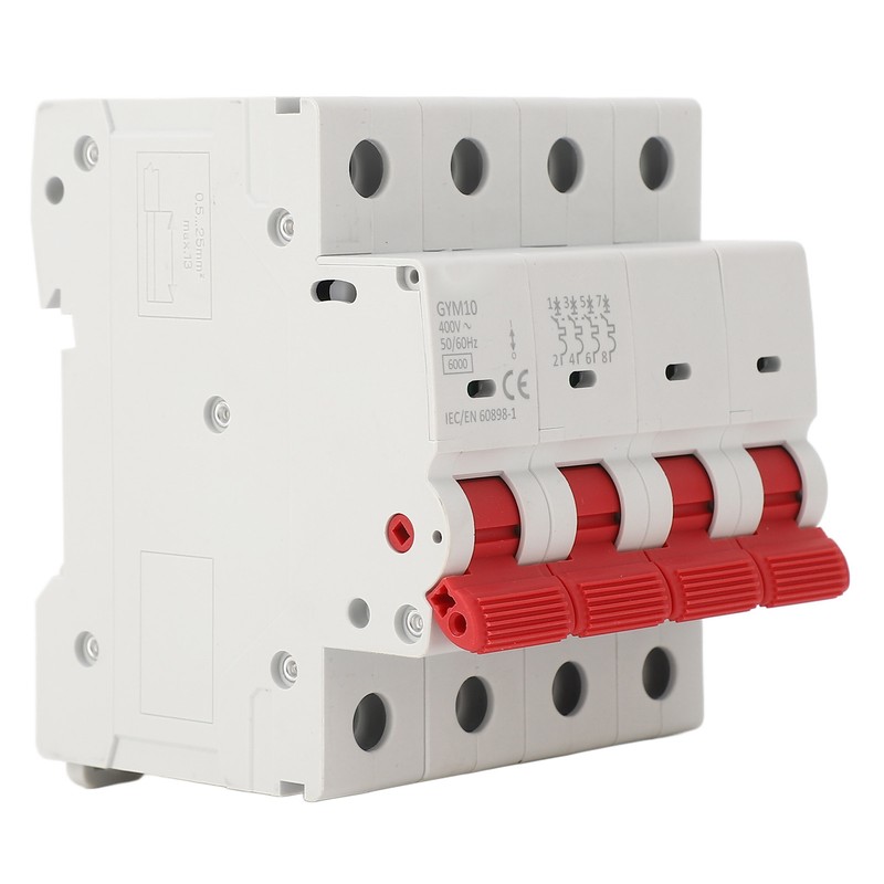 6KA 4P Miniature Circuit Breaker PP Flame Retardant Circuit Breaker