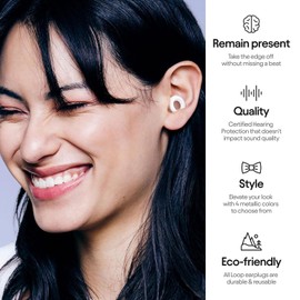 Quiet Noise Reduction Earplugs – Super Soft, Reusable Hearing Protection of Earplugs for Sleeping, Concerts, Work, Flights,swim, 8 Ear Tips in XS, S, M, L (white, 4 sizes)