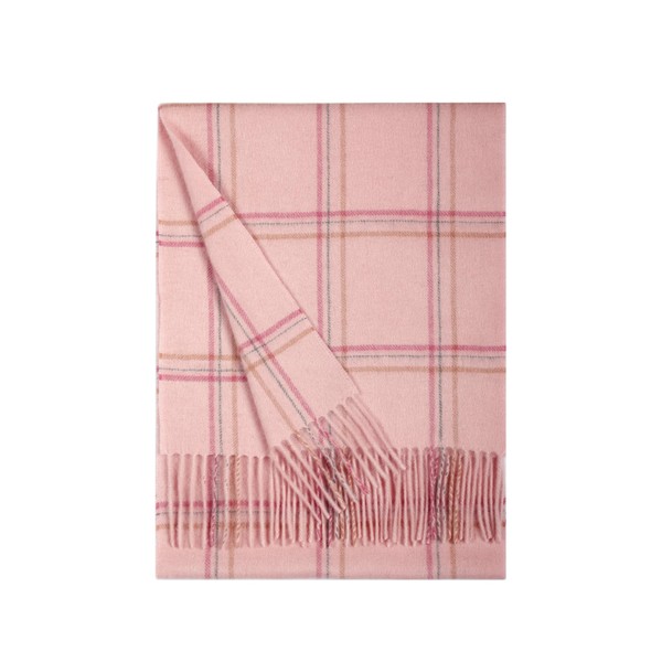 SEECOSY 100% Pure Cashmere Plaid Scarf - Check Tartan Warm