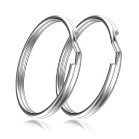 Key Rings, 3/4" 20mm Split Round Metal Silver Keyring for Home/Car/Outdoor/Arts/Lanyards/CraftsKeys/Keychain Organization (50)