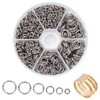 PandaHall Elite 1 Box 4/5/6/8/9/10mm Mixed 304 Stainless Steel Open