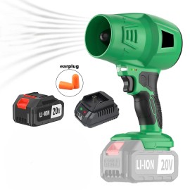 Turbo Electric 20V Cordless Air Blower Battery-Powered Leaf Blower for Leaf Cleaning BBQ Local  Stocked DIY Gradecolor: Green-1 Battery, Power: 550 W, Voltage: 20 V