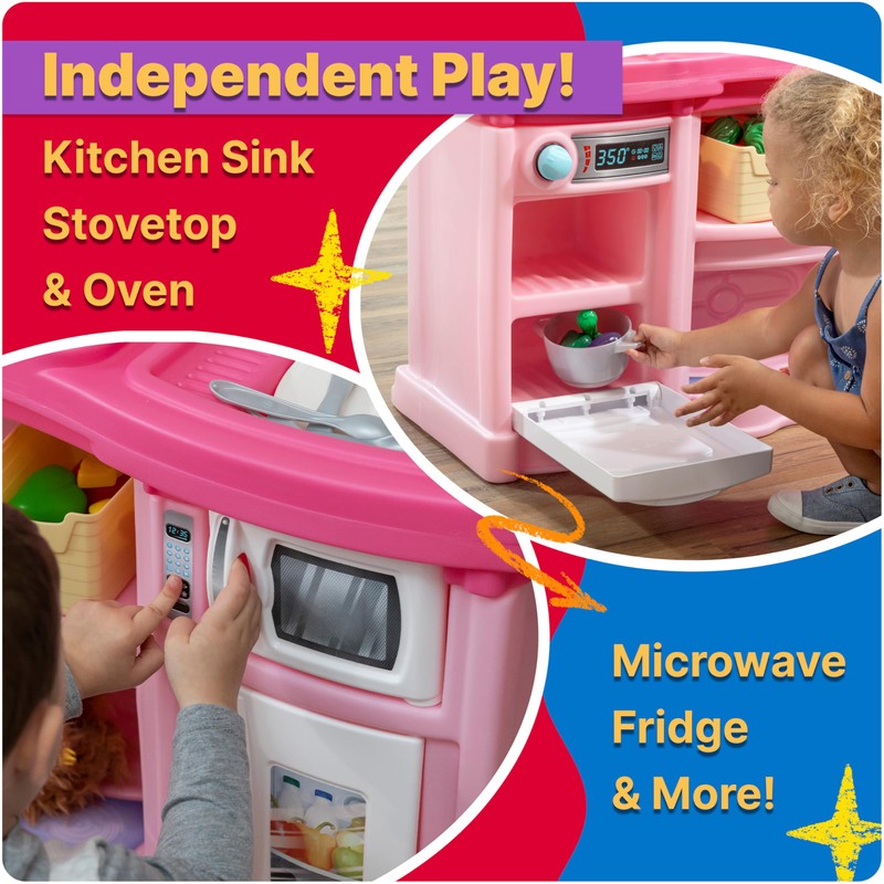 Step2 Fun with Friends Kids Kitchen Playset, Indoor/Outdoor Kitchenette, Interactive