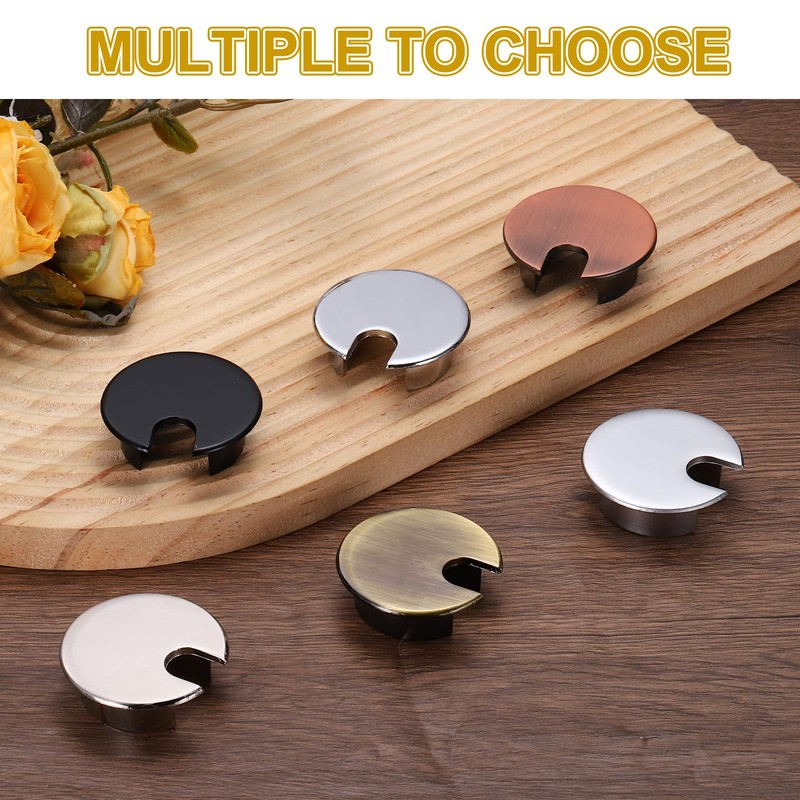 sourcing map Desk Grommet 1.4 Inch, Zinc Alloy Round Desk