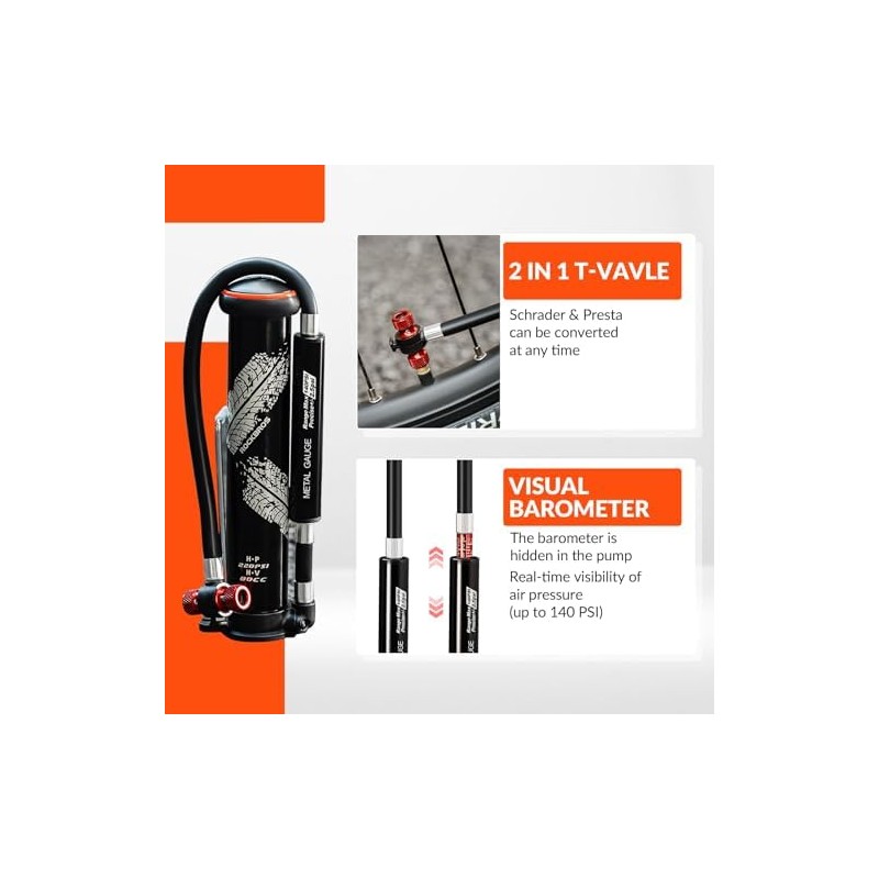 ROCKBROS Mini Bomba de Aire Manual para Bicicleta