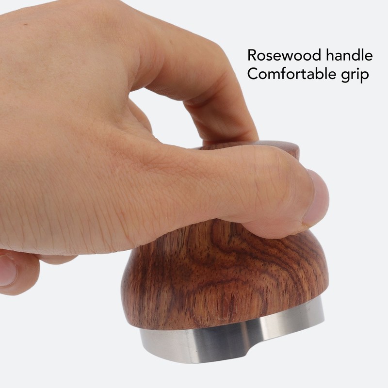 Coffee Distributor Stainless Steel Rosewood Coffee Tamper Leveler for Coffee