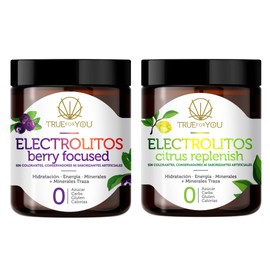 Electrolitos sin Azúcar, Hidratación en Polvo, Adicionado con Calcio, Zinc y Potasio. Keto, Paleo y Vegano, Sabor Frutos del Bosque, Limonada o