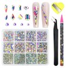 Nivofu diamantes de imitación para uñas, decoración de uñas