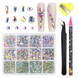 Nivofu diamantes de imitación para uñas, decoración de uñas