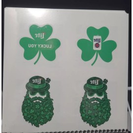 Miller Lite 1 sheet of 4 Miller Lite St. Patrick's Day - Temporary Tattoos - Limited edition
