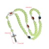 JinGuoZiLP Glow in Dark Cross Rosary Necklace Hangable Pendant Crafts