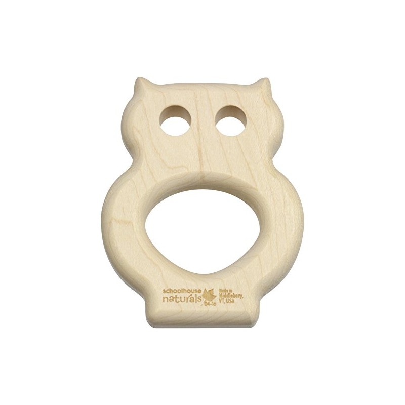 Owl Shaped Maple Teether - Made in USA