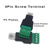 Teansic 2 Pcs RJ11 Male to 4 Pins Screw Terminal