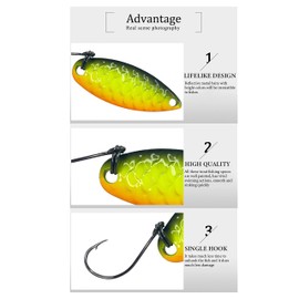 Njord Kalastus Glow Spoon Set, Luminous and UV Active Trout Spoon Set, 12 Pieces + Box, Extreme Luminosity Thanks to Special Paint, Trout Bait Set, Spoons Trout