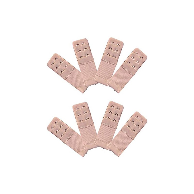 KTOBTEL 8 Pieces Women Bra Extenders 2 Hooks 3 Rows