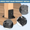 TAYORY 6x6 Post Base 2 Pcs,Inner Size 5.6"x5.6" Post Anchors,