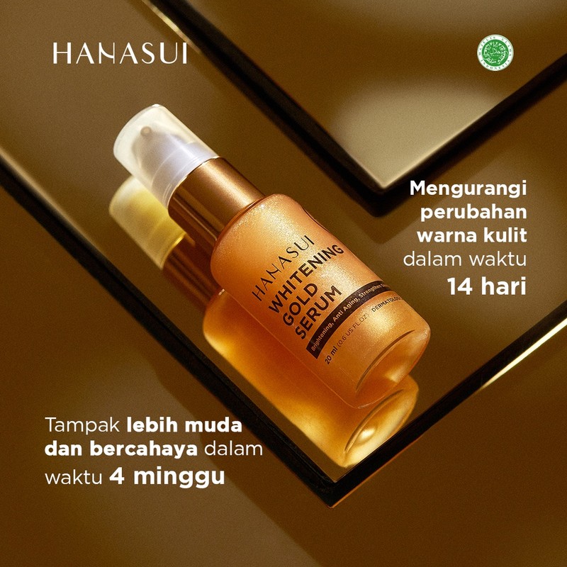 HITAM Hanasui Whitening Gold Serum - Anti-aging Bright & Glowing