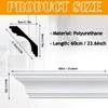 Marsui 4 Pcs Ceiling Crown Molding Trim 4-1/2 Inch Face
