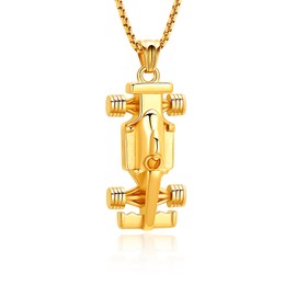 AIWENXI Race Car Urn Necklace for Ashes for Men Adults Stainless Steel Motor Racing Car Cremation Jewelry Urn Pendant Ashes Holder Keepsake Memorial Urn Locket