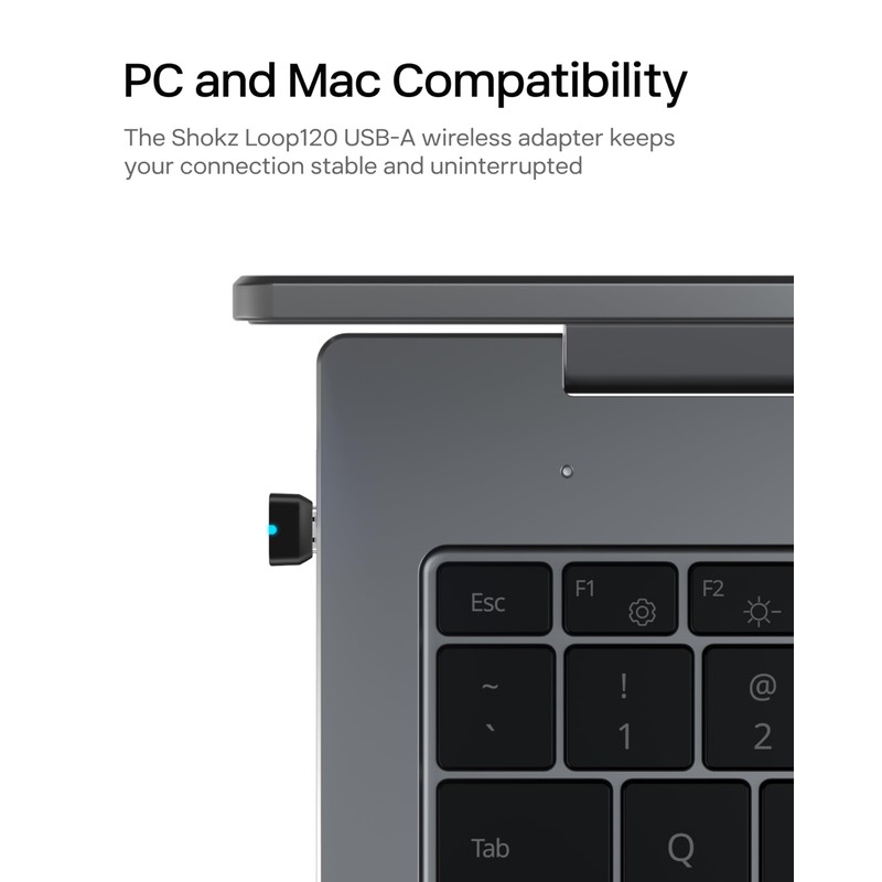 SHOKZ Loop 120 USB-C Wireless Adapter - Designed for OpenComm2