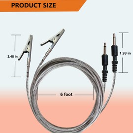 Premium High Temperature Pit Probe 6 Foot Pit Probe with Straight Plug Stainless Steel Alligator Clip Fit for DynaQ, UltraQ, PartyQ, DigiQ, or CyberQ Controls (2PCS)