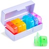 Zoksi Weekly Pill Organizer 2 Times a Day, Purple 7