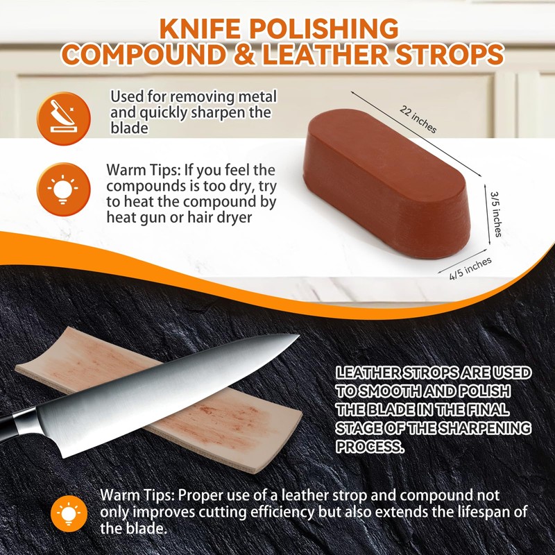 Oxanlare Knife Sharpener Tool Set, Rolling Knife Sharpening Tool Kits