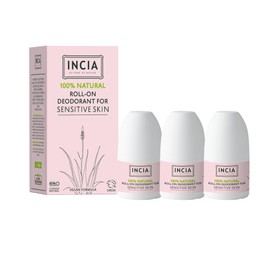 Incia, Natural Deodorant | Vegan | Aluminum Free Deodorant for Men and Women | Fresh |Cruelty Free, Paraben Free, Natural Fragrance (Sensetive, Pack of 3)