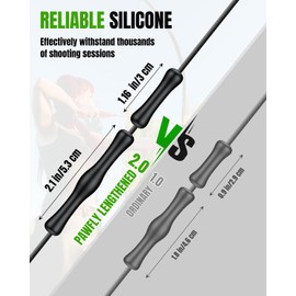 Pawfly 8 Sets Bowstring Finger Guards, Archery Bowstring Finger Savers for Recurve Bows & Longbows, Silicone Bowstring Finger Protectors for Hunting Shooting & Bowfishing, Black