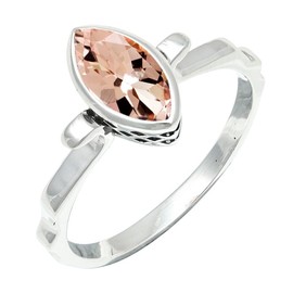 Morganit im Labor gezüchtet Edelstein Band Ring 925 Sterling Silber Ring Männer & Frauen Band Ring Alle Größen Ring Handgefertigt Schmuck TSR1235BC_8 (54 (17.2))