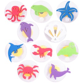 READY 2 LEARN Giant Stampers - Sea Creatures - Set of 10 - Easy to Hold Foam Stamps for Kids - Arts and Crafts Stamps for Displays, Posters, Signs and DIY Projects