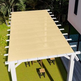 E&K Sunrise 2' x 35' Sun Shade Sail Straight Edge Rectangle Canopy Shade Cover with D-Ring Grommets UV Block for Outdoor Pergola Backyard Garden Patio Deck (Sand)