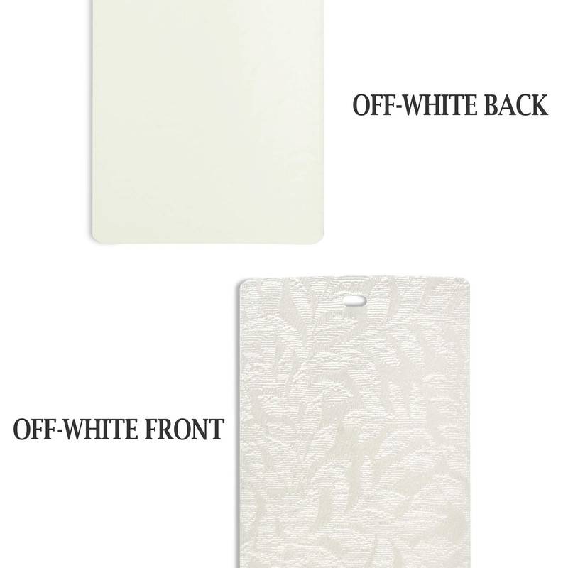 DALIX Rainforest Off White Vertical Blind Texture Window Size 46.5