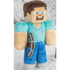 The Plushie Guy Steve Plushie Collectible Stuffed Toy Large 12 Inches with Detachable Axe!