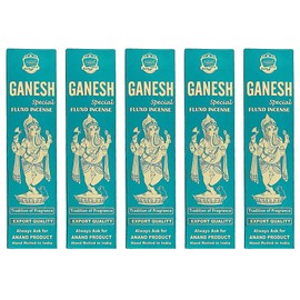 Ganesh Special Fluxo Incense - 5 Packs, 25 Grams per Pack