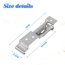 JNNJ Pack of 4 Stainless Steel Trailer Number Plate Holder, Spring Number Plate Clips for Standard Number Plates, Truck Spring Number Plate Holder, Stainless Steel, for Truck, Car, Trailer, Ship