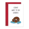 Leinessy Funny Coworker Leaving Card, Cute Donut Goodbye Card for
