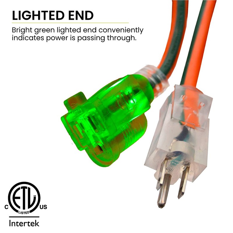 Go Green Power Inc. (GG-13715) 16/3 SJTW Outdoor Extension Cord,
