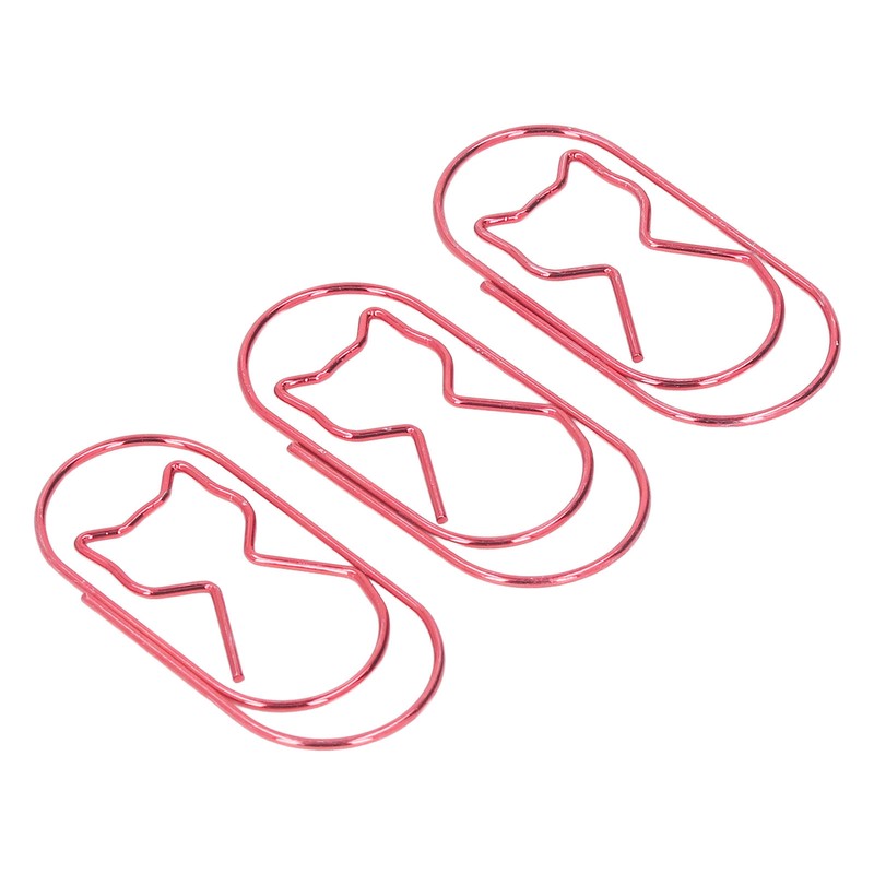 4 Box Cute Cat Paper Clip Fun Shaped Plated Surface