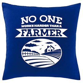 Hippowarehouse No one works harder than a farmer Printed bedroom accessory cushion cover case 41x41cm