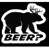DRD&M Beer Plus Deer Equals Bear Vinyl  4.5 in Decal