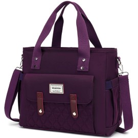 WZLMOUAO Women Lunch Bags for Work, Insulated Leak proof Cooler Adult Lunch Box, Large Lunch Tote for Work with Adjustable Shoulder Straps Lunch Bag (Purple)