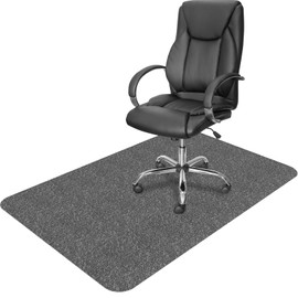 EUZLABBY Underlay Desk Chair, Office Chair Underlay, 90 x 140 cm, Grey Floor Protection Mat, Office Chair, Carpet Underlay, Scratch-Resistant, Anti-Silp for Parquet, Office Chair, Hard Floors, Tiles