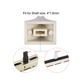 uxcell Plastic Straight Slide Potentiometer Flat Push Knob Insert Shaft 4x1.6mm Silver Black 5pcs