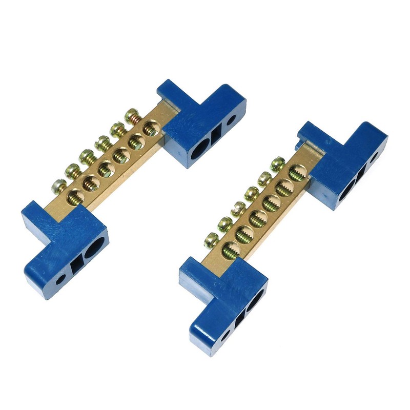 RLECS 2pcs Terminal Bus Bar Terminal Block Brass Wire Screw
