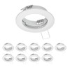 ledscom.de 10 pcs. recessed Ceiling Frame Fere, Round, White matt