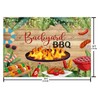 AIBIIN 7x5ft Backyard BBQ Backdrop Summer Seafood Barbecue Backdrop Rustic